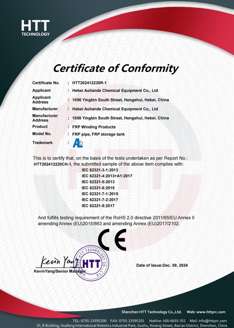 ROHS certificate