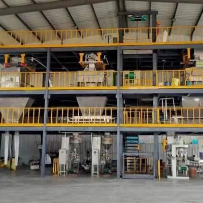 Linha de produção de fertilizantes solúveis em água