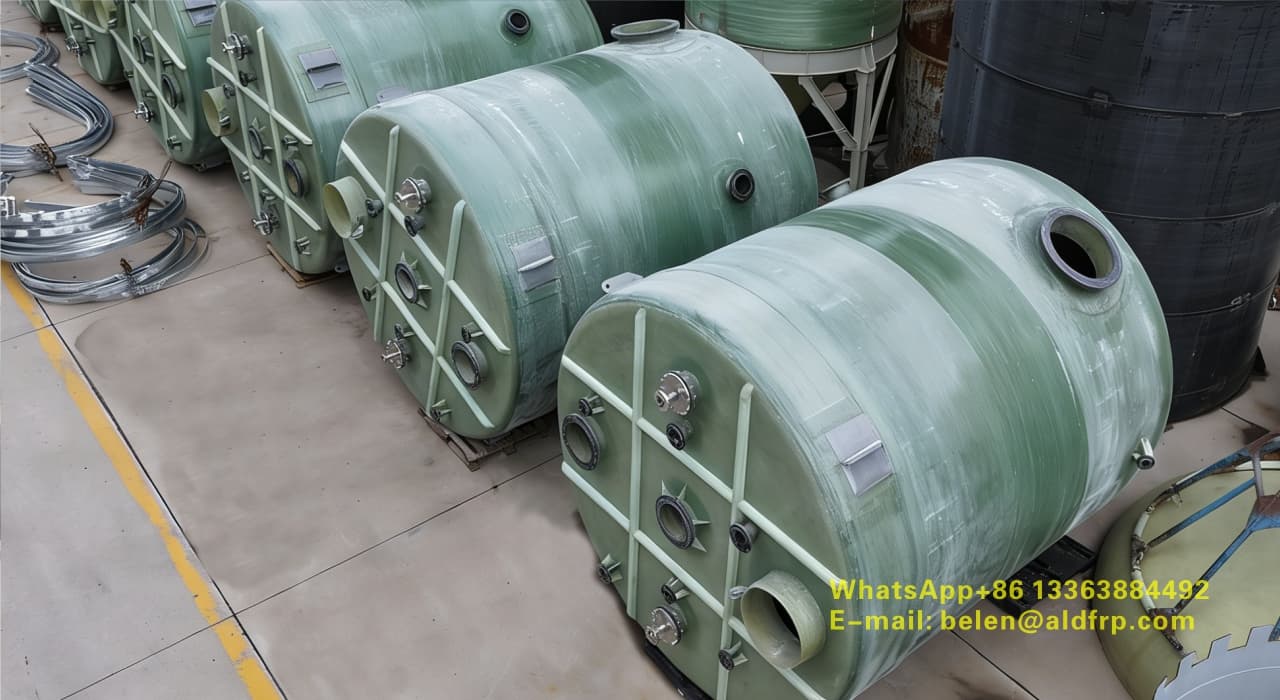 Cylindrical FRP Storage Tank for Chemical Raw Materials — Corrosion-Resistant Design