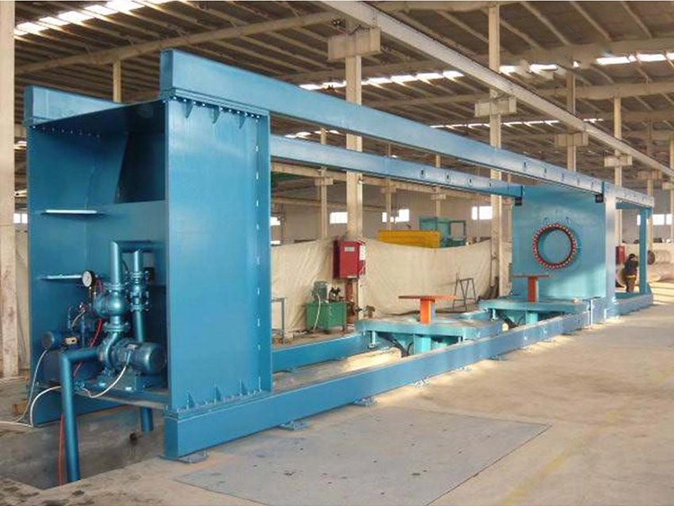 Hydrostatic Testing Machine FRP Key Design and Operational Insights插图2 The SY-2500Ⅲ type fiberglass pipe hydrostatic testing machine is used for leak detection and pressure resistance testing of DN250–DN2500mm FRP pipes