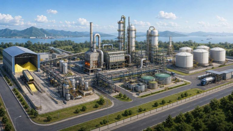 Sulfuric Acid Plant Layout From Sulfur to Acid Tanks