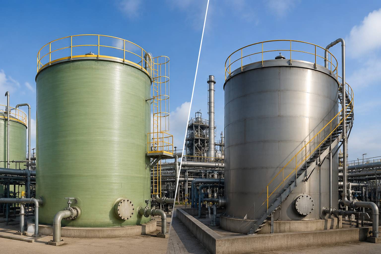 FRP or Steel for 98% Sulfuric Acid Storage?插图 FRP or Steel for 98% Sulfuric Acid Storage